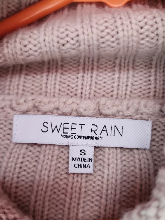 Sweet Rain Ribbed Cropped Turtleneck Sweater - Cream - Picture 3 of 4